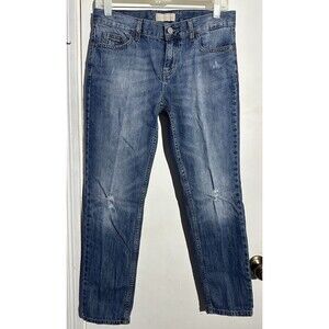 Banana Republic Girlfriend Cropped Distressed Jeans Size 29